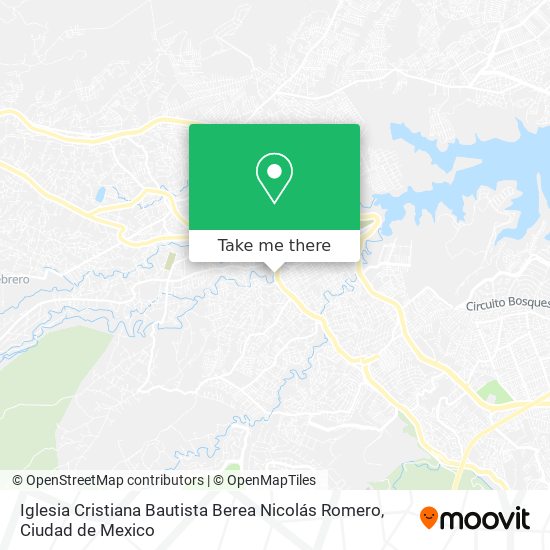 Iglesia Cristiana Bautista Berea Nicolás Romero map