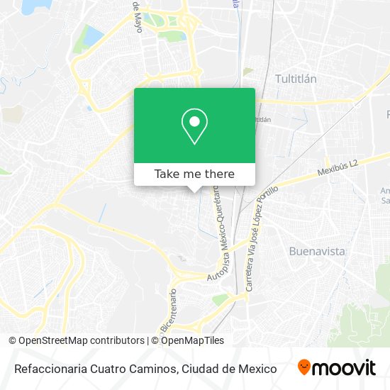 Refaccionaria Cuatro Caminos map