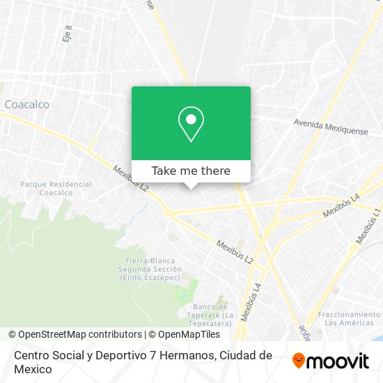 Mapa de Centro Social y Deportivo 7 Hermanos