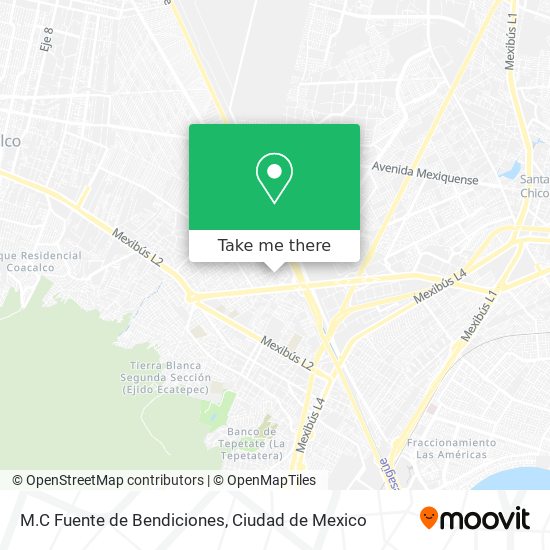 M.C Fuente de Bendiciones map