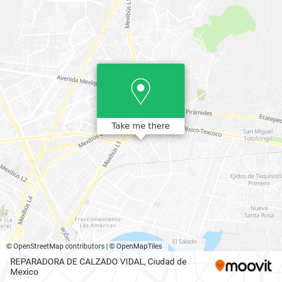 Mapa de REPARADORA DE CALZADO VIDAL