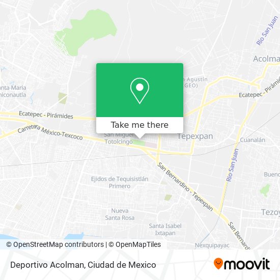 Mapa de Deportivo Acolman