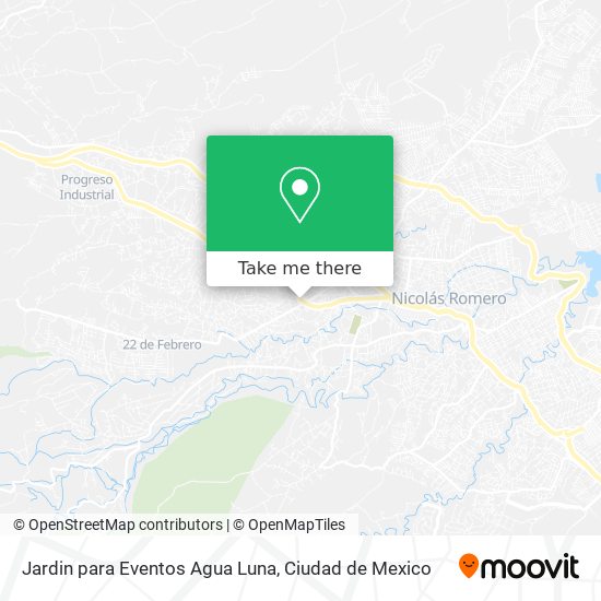 Jardin para Eventos Agua Luna map