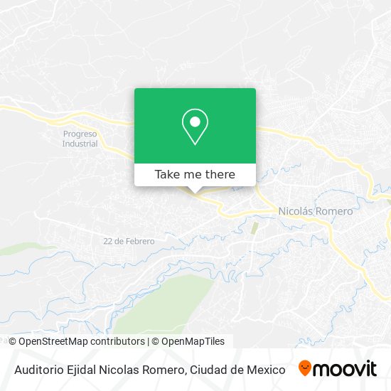 Mapa de Auditorio Ejidal Nicolas Romero