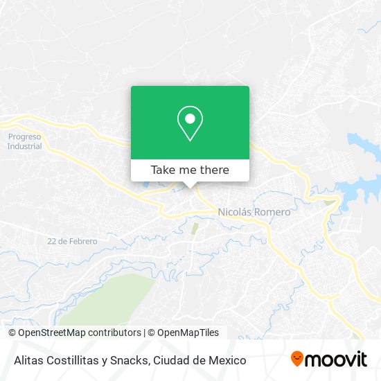 Alitas Costillitas y Snacks map