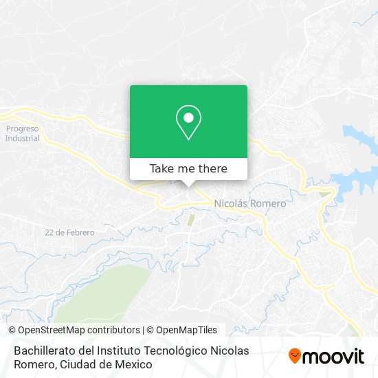 Mapa de Bachillerato del Instituto Tecnológico Nicolas Romero