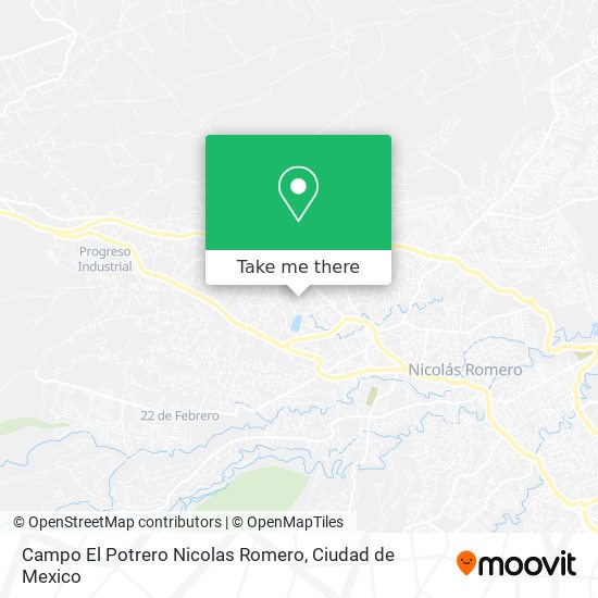 Campo El Potrero Nicolas Romero map