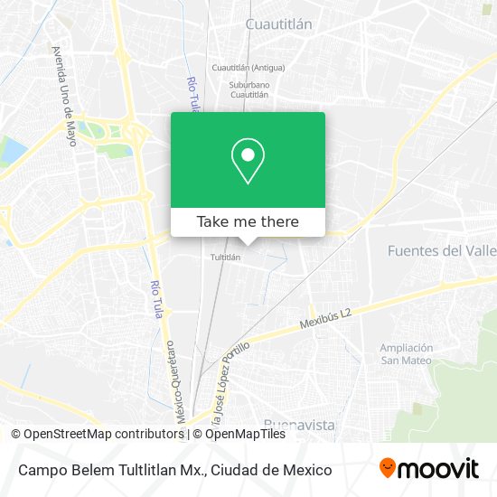Mapa de Campo Belem Tultlitlan Mx.