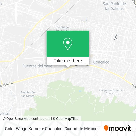 Mapa de Galet Wings Karaoke Coacalco