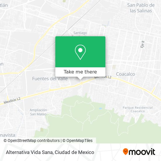 Mapa de Alternativa Vida Sana