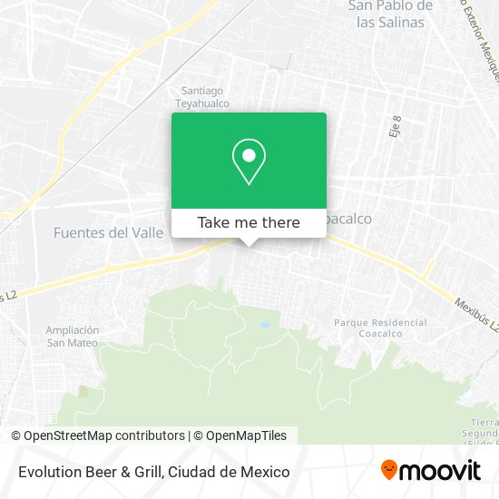 Evolution Beer & Grill map