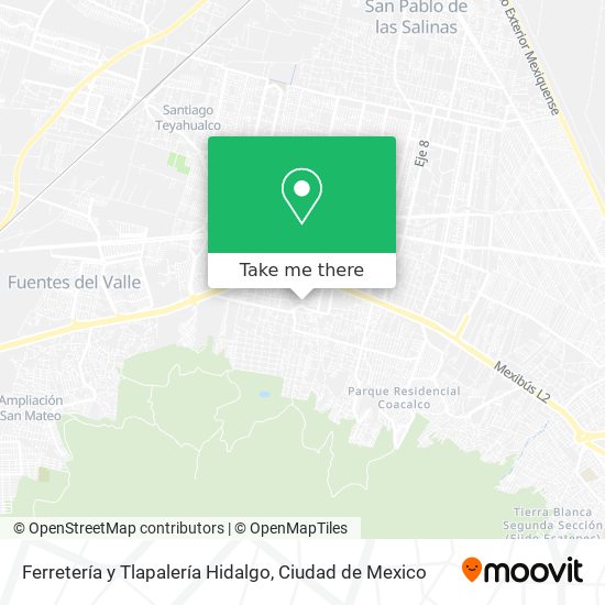 Ferretería y Tlapalería Hidalgo map