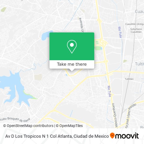 Av D Los Tropicos N 1 Col Atlanta map