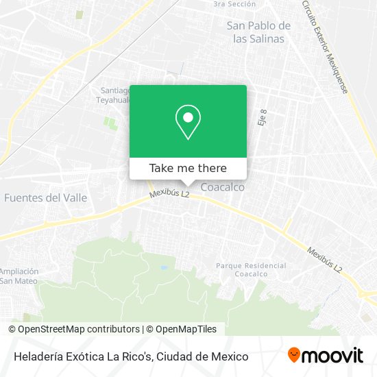 Heladería Exótica La Rico's map