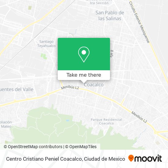 Centro Cristiano Peniel Coacalco map
