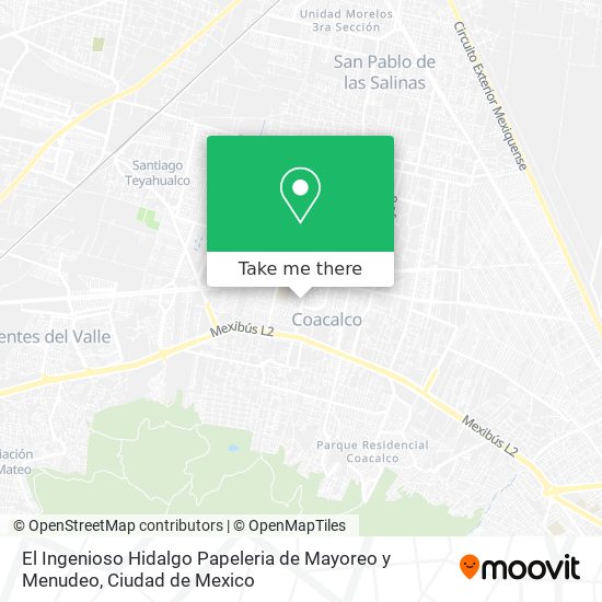 El Ingenioso Hidalgo Papeleria de Mayoreo y Menudeo map