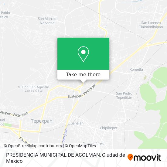 PRESIDENCIA MUNICIPAL DE ACOLMAN map