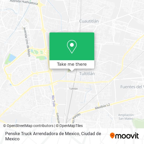 Penske Truck Arrendadora de Mexico map