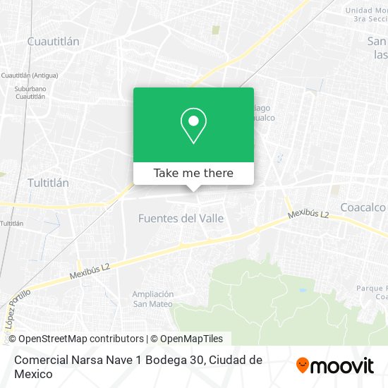 Mapa de Comercial Narsa Nave 1 Bodega 30