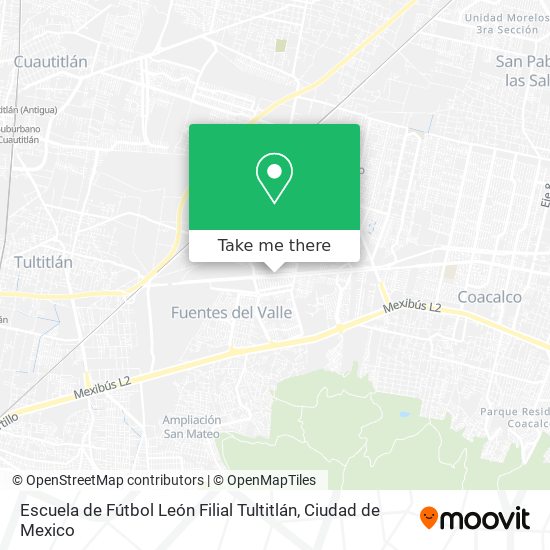 Escuela de Fútbol León Filial Tultitlán map