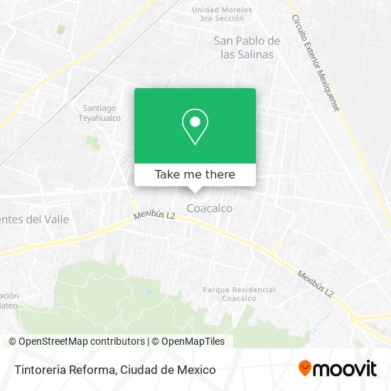 Mapa de Tintoreria Reforma