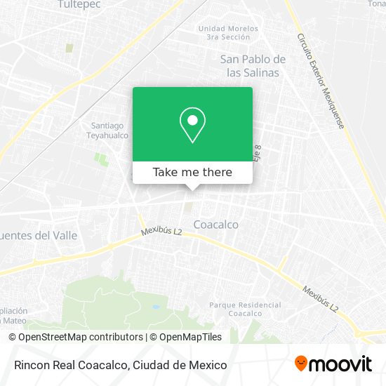 Rincon Real Coacalco map