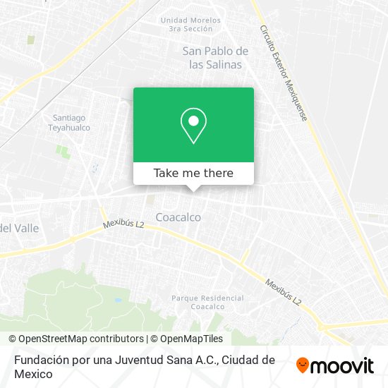 Fundación por una Juventud Sana A.C. map