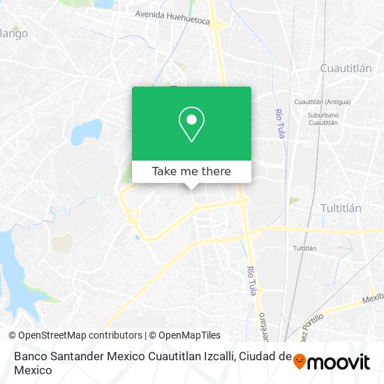 Banco Santander Mexico Cuautitlan Izcalli map