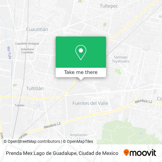 Prenda Mex Lago de Guadalupe map