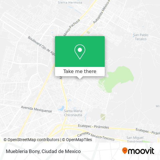 Mapa de Muebleria Bony