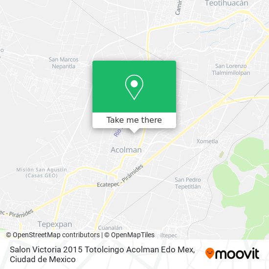 Salon Victoria 2015 Totolcingo Acolman Edo Mex map