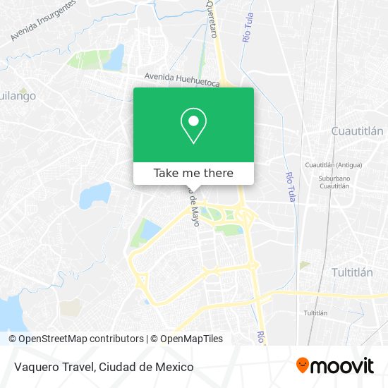 Vaquero Travel map