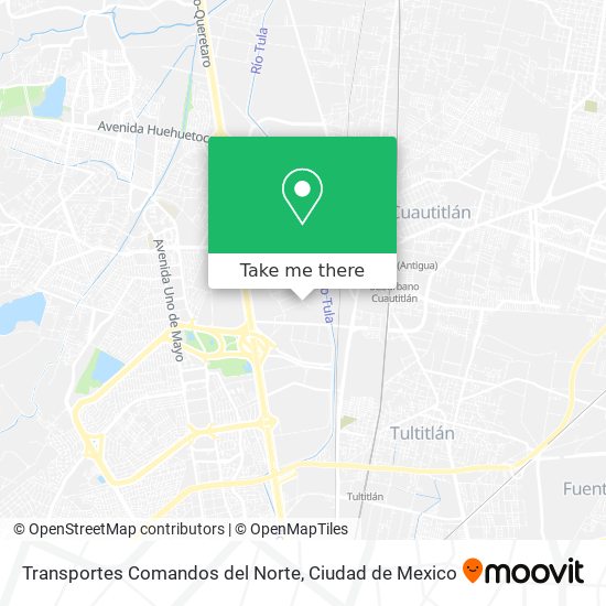 Transportes Comandos del Norte map