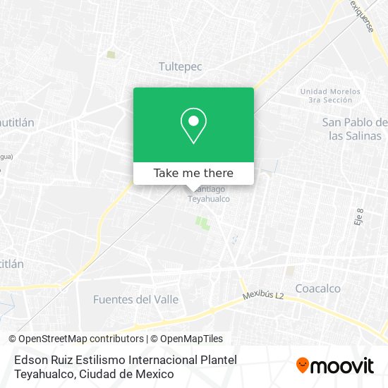 Mapa de Edson Ruiz Estilismo Internacional Plantel Teyahualco
