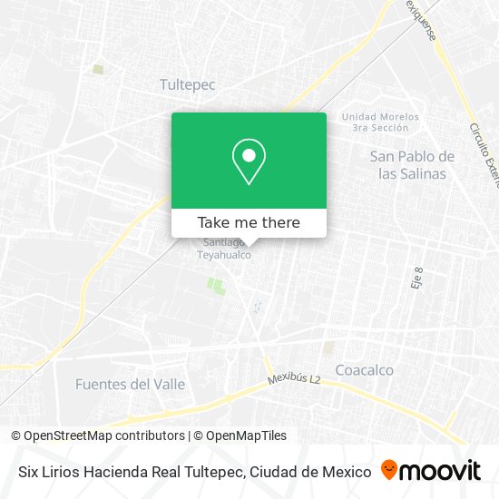 Mapa de Six Lirios Hacienda Real Tultepec