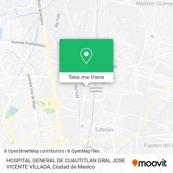 HOSPITAL GENERAL DE CUAUTITLAN GRAL JOSE VICENTE VILLADA map