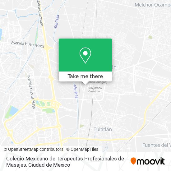 Mapa de Colegio Mexicano de Terapeutas Profesionales de Masajes
