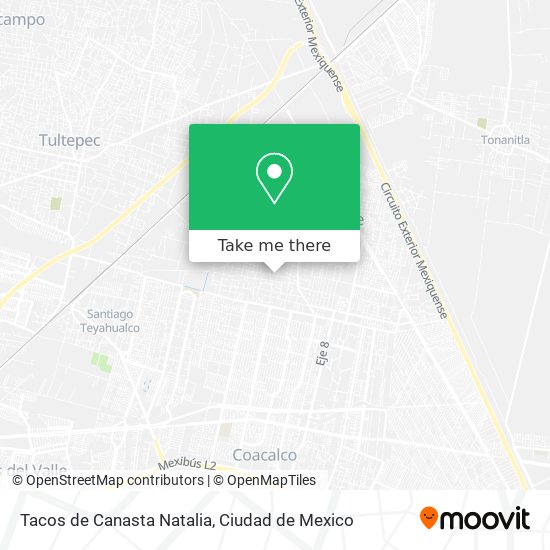 Mapa de Tacos de Canasta Natalia