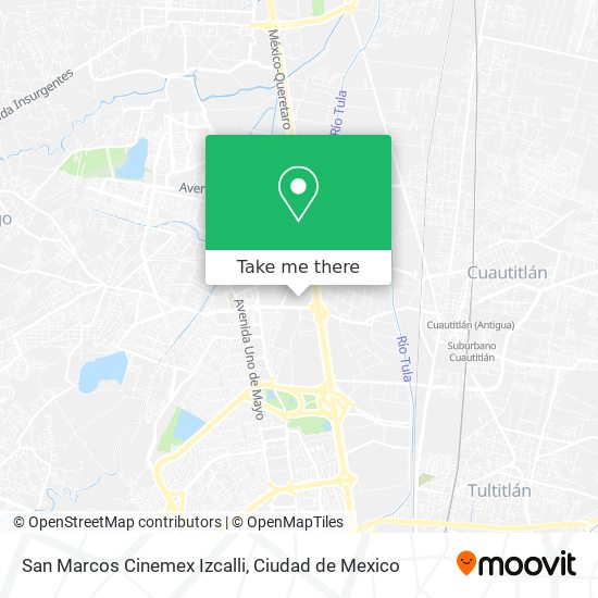 San Marcos Cinemex Izcalli map