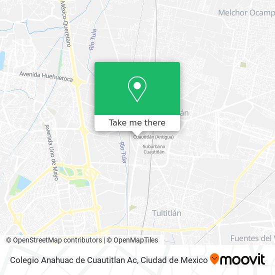 Colegio Anahuac de Cuautitlan Ac map