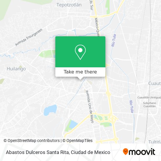 Abastos Dulceros Santa Rita map
