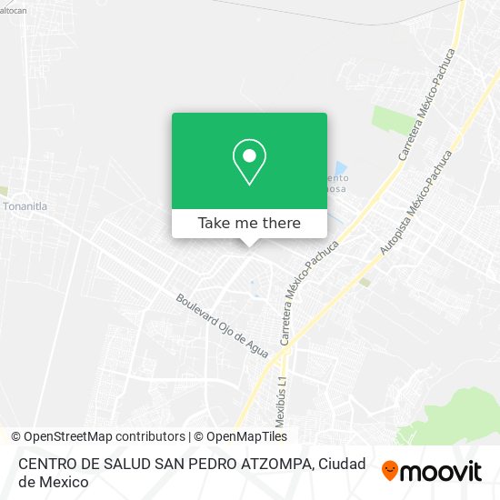 Mapa de CENTRO DE SALUD SAN PEDRO ATZOMPA