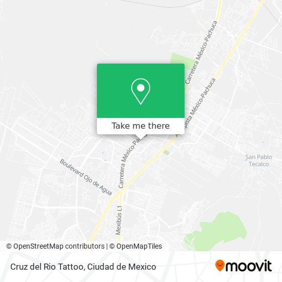 Cruz del Rio Tattoo map