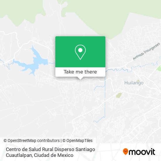 Mapa de Centro de Salud Rural Disperso Santiago Cuautlalpan