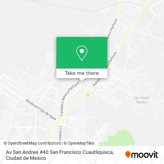 Mapa de Av San Andres #40 San Francisco Cuautliquixca