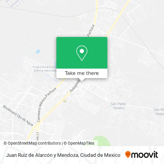 Mapa de Juan Ruiz de Alarcón y Mendoza