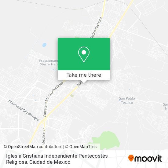 Iglesia Cristiana Independiente Pentecostés Religiosa map