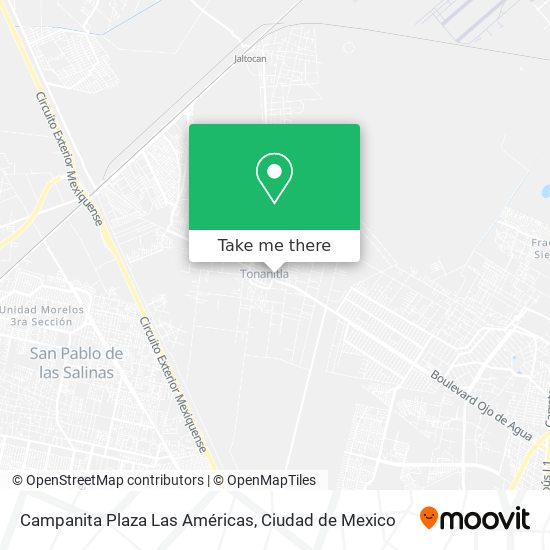 Mapa de Campanita Plaza Las Américas