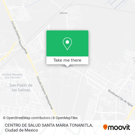 CENTRO DE SALUD SANTA MARIA TONANITLA map