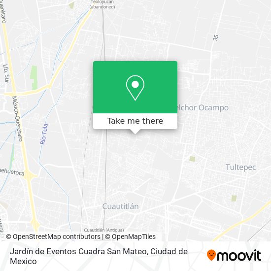 Mapa de Jardín de Eventos Cuadra San Mateo